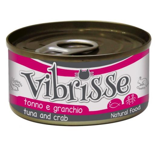 Vibrisse Canned Cat Food Tuna & Crab in Water 70g