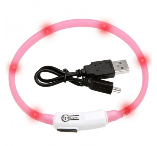 LED Collar Visio Light Pink 35cm