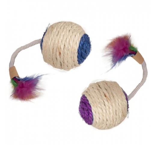 Cat Toy Rattle + Feather 6cm