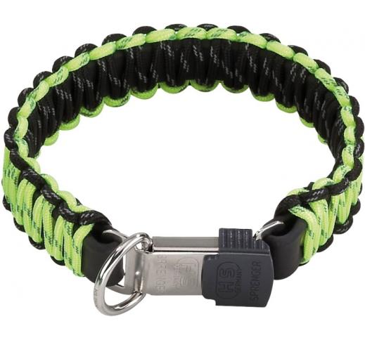 Sprenger Paracord Collar Black/yellow 55cm