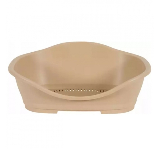 Dog Bed from Plastic Beige 77x50x35cm