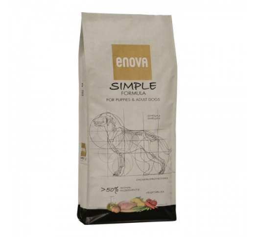 ENOVA Simple Teraviljavaba Kuivtoit Koerale Kanaga 12kg