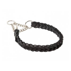 Klin Leather Collar Black 35-40cm