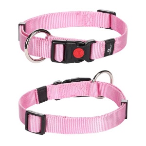 Collar Nylon Pink 30-45cm 15mm
