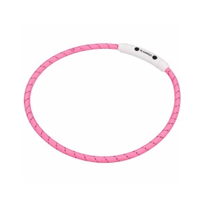 Flamingo LED Vilkuv Kaelarihm Koerale "Visio Nylon", Roosa 33-63,5cm
