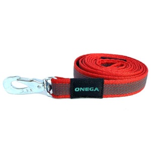 Onega Kummeeritud Jalutusrihm Koerale, Punane (BGB-karabiiniga) 20mm x 3m