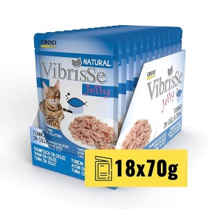 Vibrisse желе для кошек - Тунец 70г x 18шт 