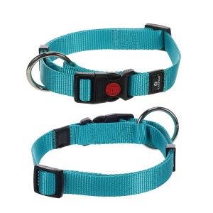 Collar Nylon Turqoise 20-35cm 10mm