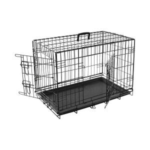 Flamingo Metal Dog Crate, Black 63x43x49cm S