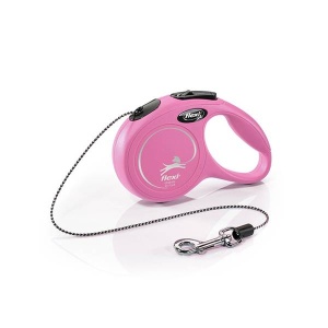 Flexi XS New Classic katėms skirtas pavadėlis, rožinis, 3 m - 8 kg