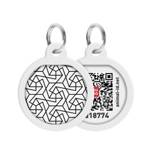 WAUDOG Smart ID Metal Tag QR-code "Geometry" 25mm
