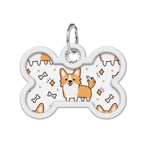 WAUDOG Smart ID Nimeripats QR-koodiga, Corgi 28x40mm