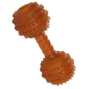 Flamingo Koera Mänguasi Naturaalsest Kummist Hantel Ogadega 12x5x5cm