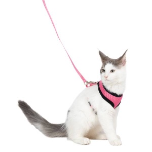 Flamingo Harness For Cats with Leash, Pink 37cm / 43-55cm