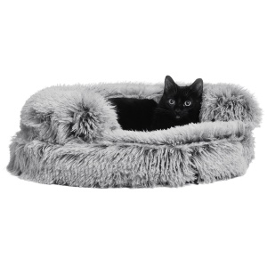 Bobby Pet Sofa “Poilu”, Grey/Black 45 cm