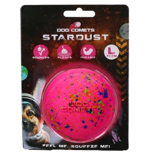 Dog Comets Игрушка для собак – мяч Stardust, розовый L 7,5см