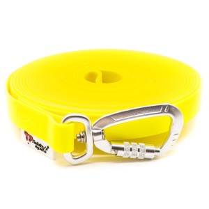 Twinkys Biothane Tracking Lead Neon Yellow (with Safety Carabiner) 13 mm x 10 m / without handle