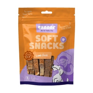 Braaaf Maiused Koerale, Soft Snack Slices - Lammas & Kala 85g