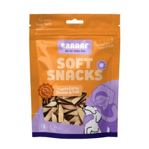 Braaaf Maiused Koerale, Twisted Bites - Kana & Kala 85g