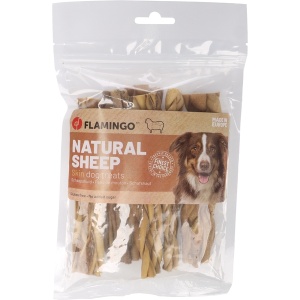 Flamingo Naturaalne Maius Koerale - Punutud Lamba Nahk 100g