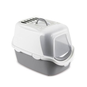 Stefanplast Liivakast Kassile "Easy Clean" Filtriga Valge/Hall