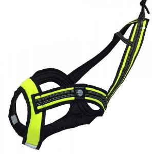 Zero DC Harness for Canicross / Trekking, Black & Neon-Green SL