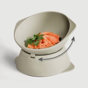 ne&no® Elevated Silicone Cat Bowl + Adjustable Tilt, Sage green