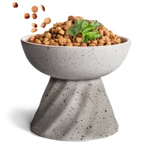 ne&no® приподнятая керамическая миска для кошек с эффектом камня