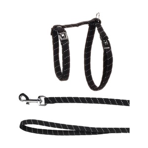 Flamingo Helkuriga Traksid Kassile 22-32cm + Jalutusrihm 110cm, Must