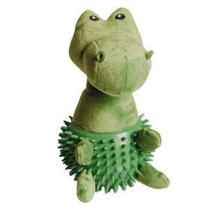 ne&no® suņu rotaļlieta - dinozaurs (ar pīkstuli un radzēm) 24cm