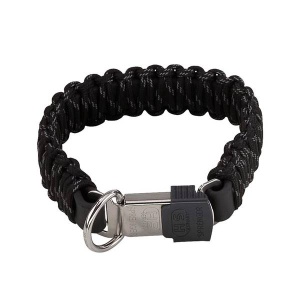 HS Sprenger Paracord Kaelarihm Must 55cm