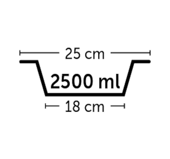 Söögikauss Roostevabast Terasest 25cm / 2500ml