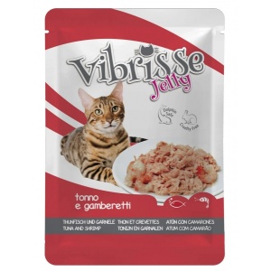 Vibrisse Tarretis Kassile Tuunikala ja Krevetid 70g