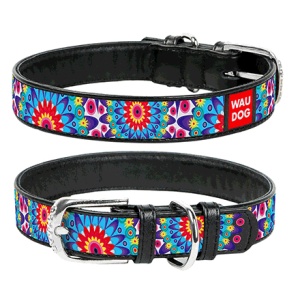 Ошейники для собак WAUDOG "Flowers" 25мм x 38-49см