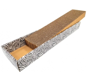 Cardboard Scratching Post Zebra 48x12,5x5cm