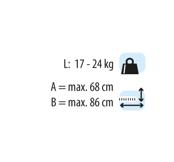 Turvatraksid Autosse L 53-86cm / 24kg