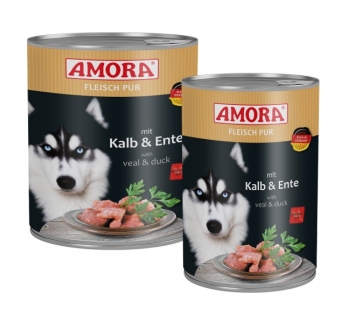 Amora Canned Dog Food (Calf & Duck) 800g
