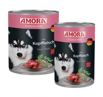 Amora консервы для собак - говядина и мясо головы  800г 