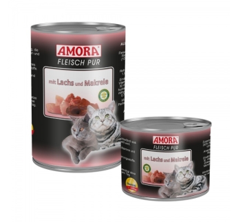 Amora Консервы для кошек - лосось и макрель 200г